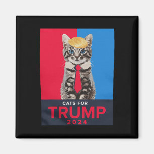 Cats For Trump 2024 Funny Tee For Vance Trump 2024 Magnet
