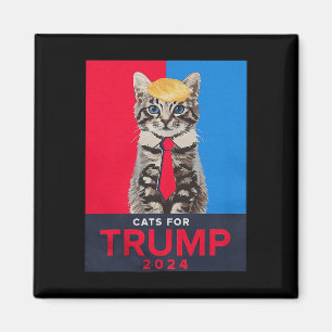 Cats For Trump 2024 Funny Tee For Vance Trump Magnet