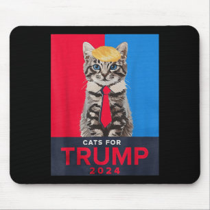 Cats For Trump 2024 Funny Tee For Vance Trump Mouse Pad