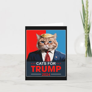 Cats For Trump 2024 Funny Vote For Trump Cats 2024 Card