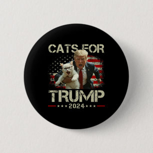 Cats For Trump 2024 Funny Vote For Trump - Cats 20 6 Cm Round Badge