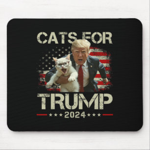 Cats For Trump 2024 Funny Vote For Trump - Cats 20 Mouse Pad