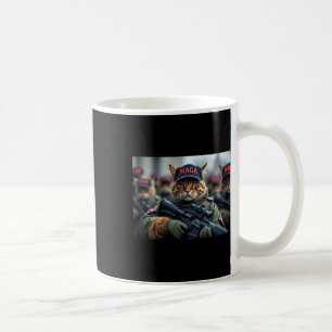 Cats For Trump Mega Army American Flag Patriotic V Coffee Mug