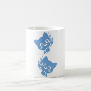Cats free embroidery coffee mug