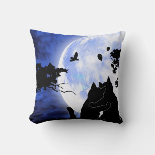 cats full moon cushion