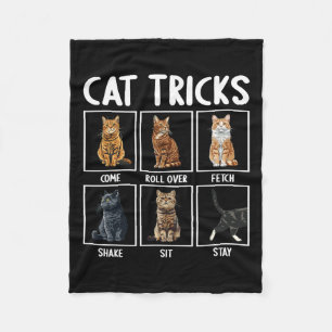 Cats Funny Cat Tricks  Fleece Blanket