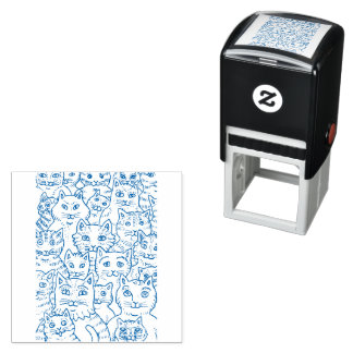 CATS GALORE ARE PURRR MAKERS, FUNNY FELINE KITTENS SELF-INKING STAMP