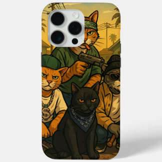 Cats Gang in Grove St iPhone 15 Pro Max Case