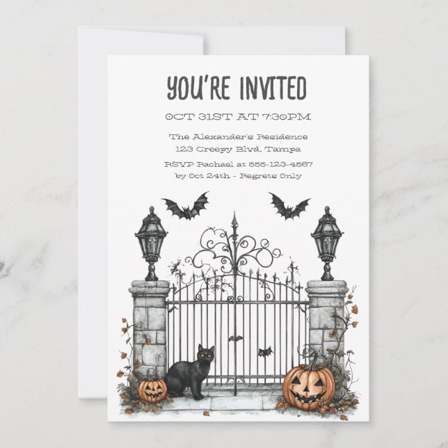 Cats Gatekeeper Custom Fun Invitation (Front)