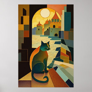 Cat's Gaze: Cubist Romances in North Africa Poster