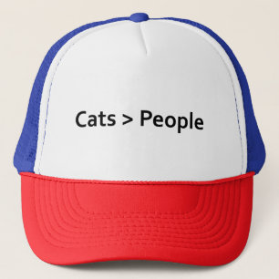 Cats greater than people trucker hat