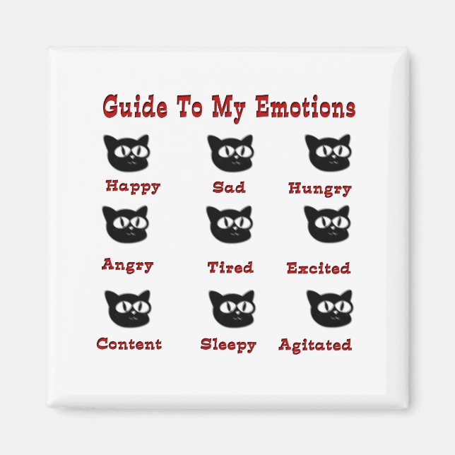Cats: Guide To My Emotions Magnet (Front)