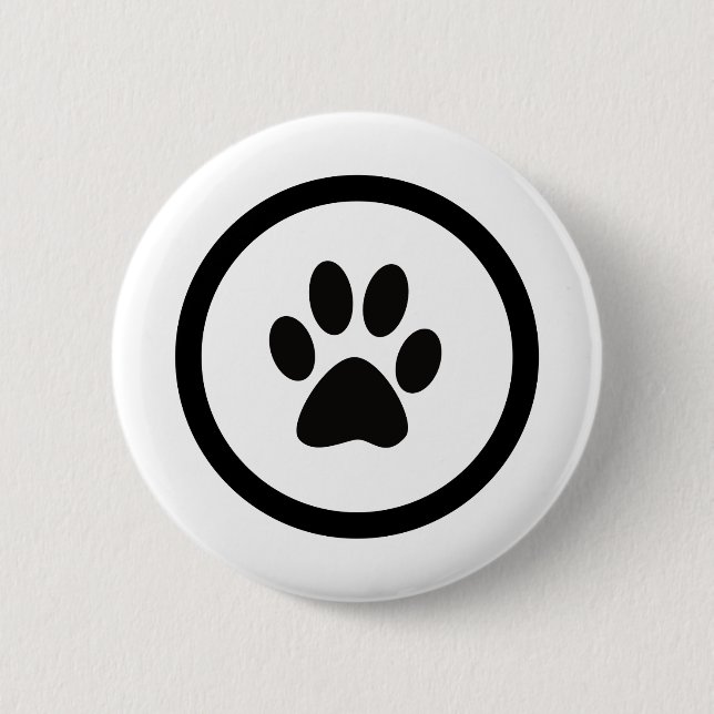 cat's hand 6 cm round badge (Front)
