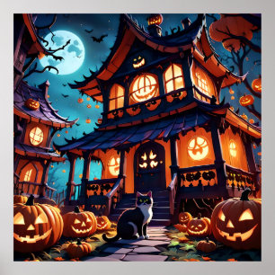 Cats Haunted Fun House Poster