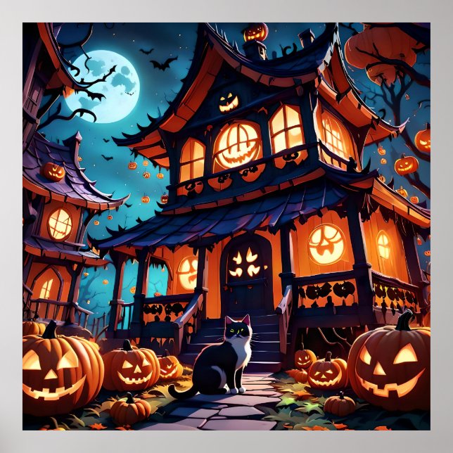 Cats Haunted Fun House Poster (Front)