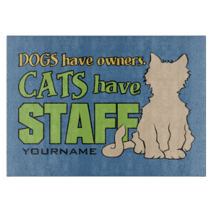 CATS HAVE STAFF custom cutting boards