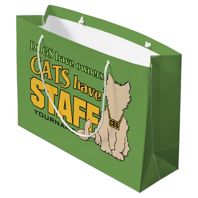 CATS HAVE STAFF custom gift bags (Back Angled)