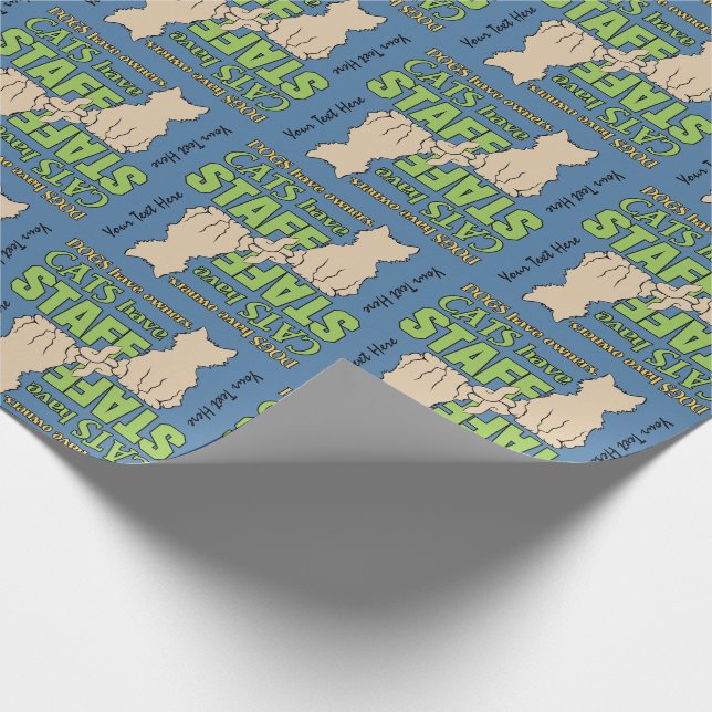 CATS HAVE STAFF custom wrapping paper (Corner)