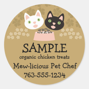 cats homemade pet food chef package stickers