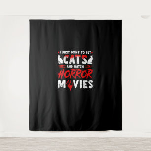 Cats & Horror Movies Tapestry
