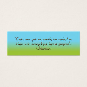 cats humourous quotation bookmark