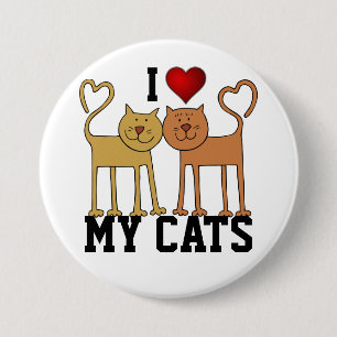 Cats: I Love My Cats 7.5 Cm Round Badge