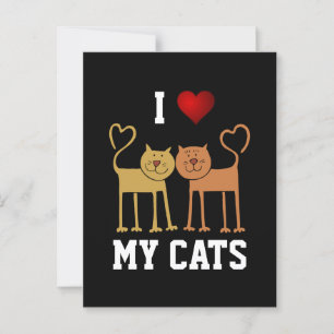 Cats: I Love My Cats Postcard