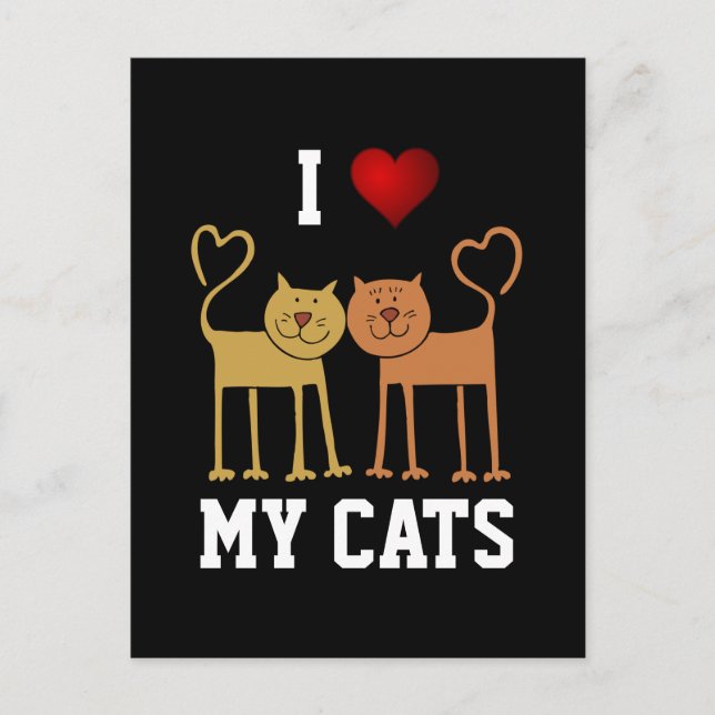 Cats: I Love My Cats Postcard (Front)