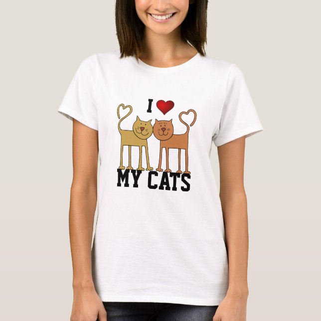 Cats: I Love My Cats T-Shirt (Front)