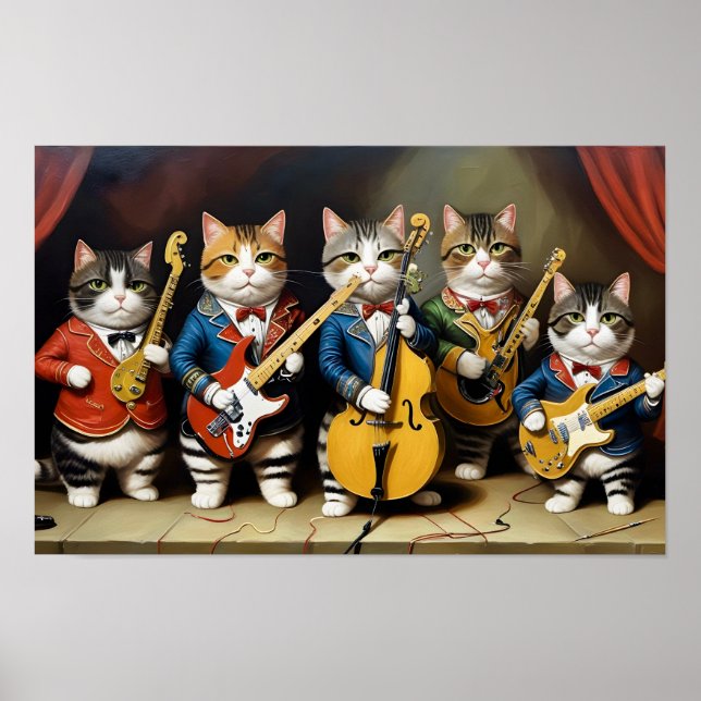 Cats In A Band Poster (Front)
