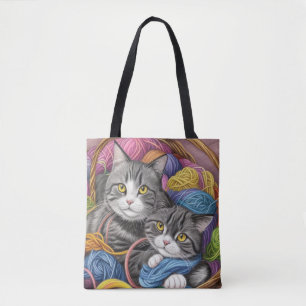 Cats in a Basket Tote Bag