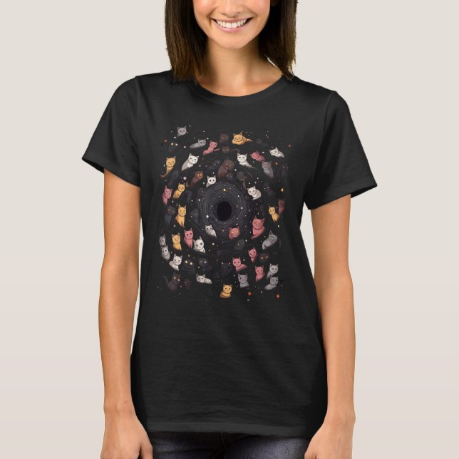 Cats in Black Hole  Cat  Cat Mom Cat Dad Men Women T-Shirt (Front)