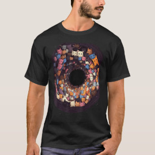 Cats in Black Hole Cat Cat Mum Cat Dad Men Women T-Shirt
