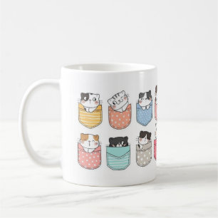 Cats in Colourful Pockets Mug