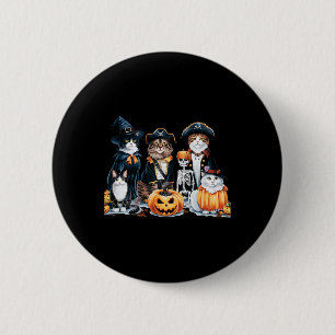 Cats In Costumes Fall Season Halloween Fun Cat Tee 6 Cm Round Badge