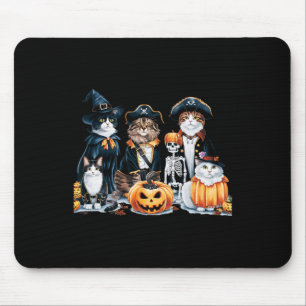 Cats In Costumes Fall Season Halloween Fun Cat Tee Mouse Pad