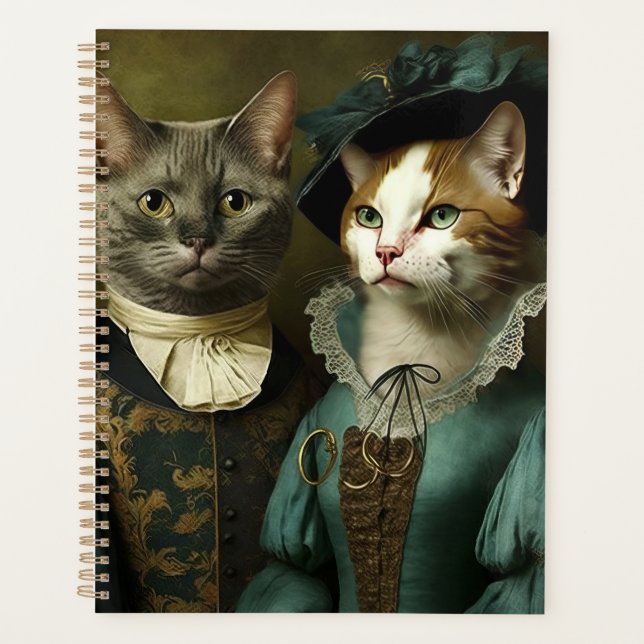 Cats in Fancy Dress Whimsical Planner (Front)