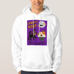 cats in halloween editable hoodie