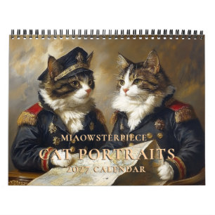 Cats in Historical Costume 2026 Wall Calendar