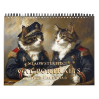 Cats in Historical Costume 2026 Wall Calendar