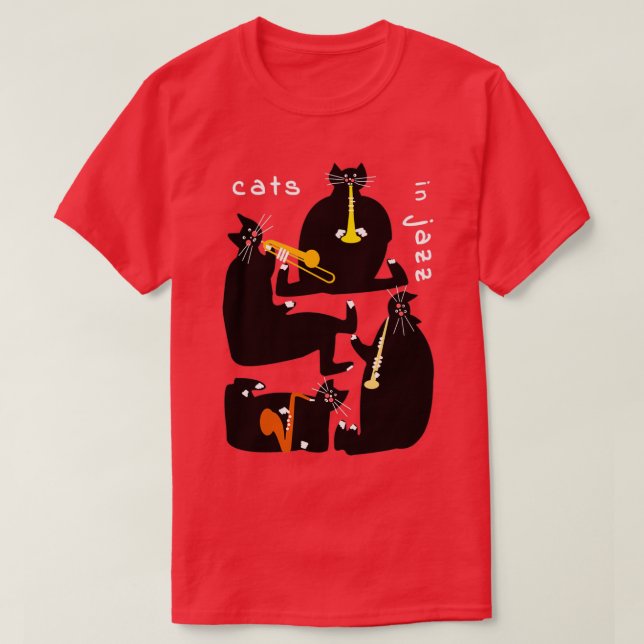 Cats in Jazz  T-Shirt (Design Front)