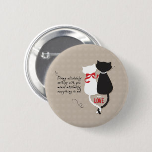 Cats in Love 6 Cm Round Badge