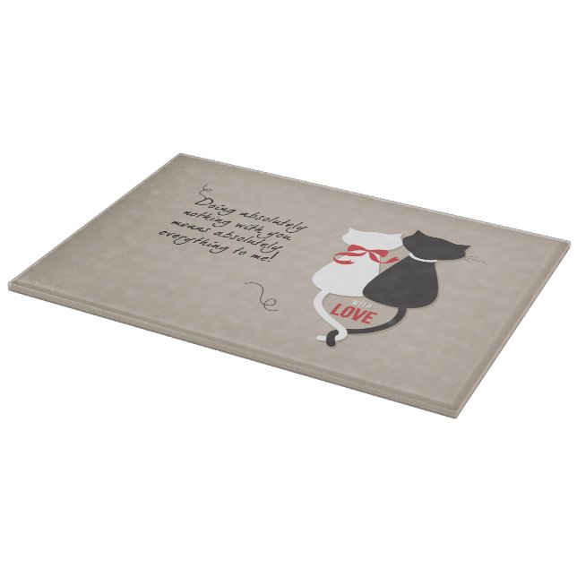 Cats in Love Cutting Board (Corner)
