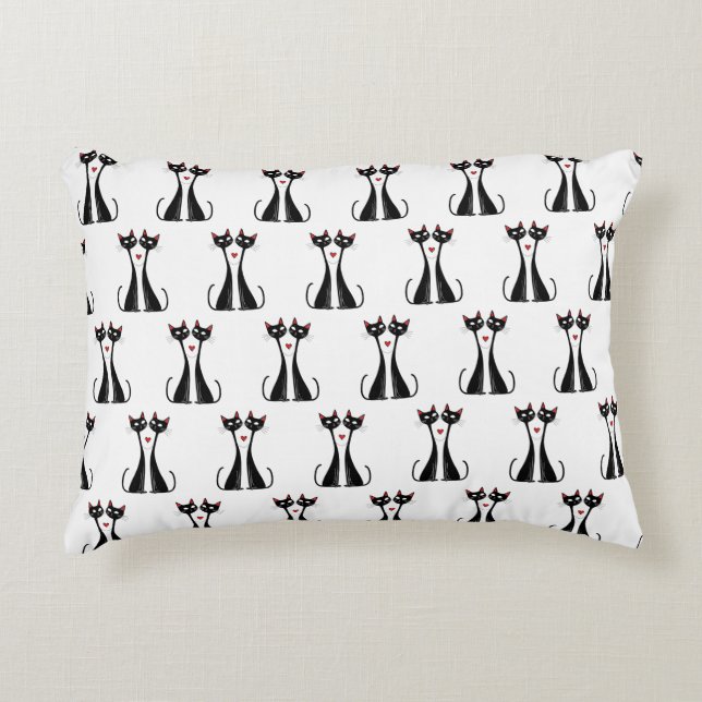Cats in Love Decorative Cushion (Front)