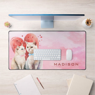 Cats in Love Desk Mat