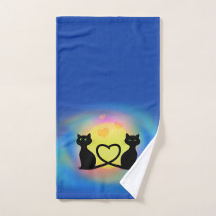 Cats in Love Hand Towel