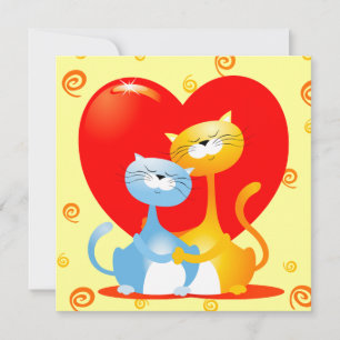 Cats in love, invitation
