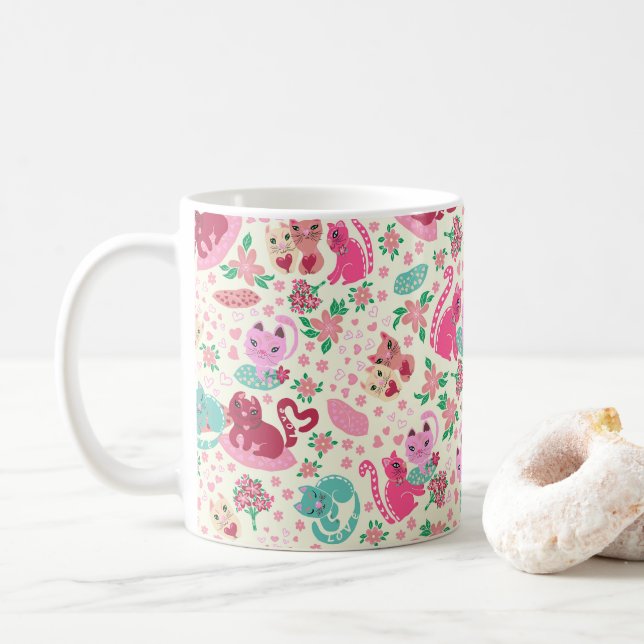 Cats in Love Mug (With Donut)