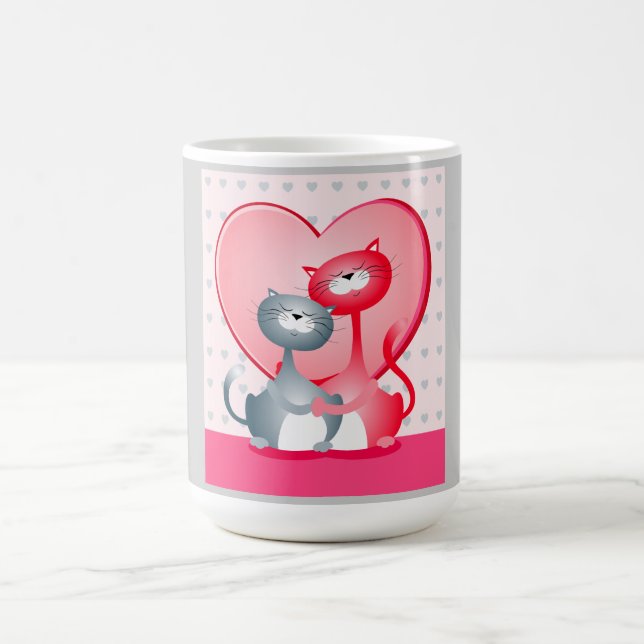 Cats in love, mug (Center)