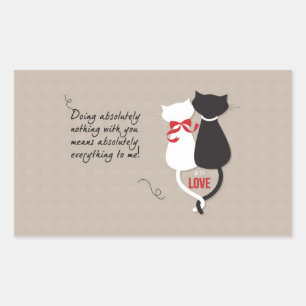 Cats in Love Rectangular Sticker